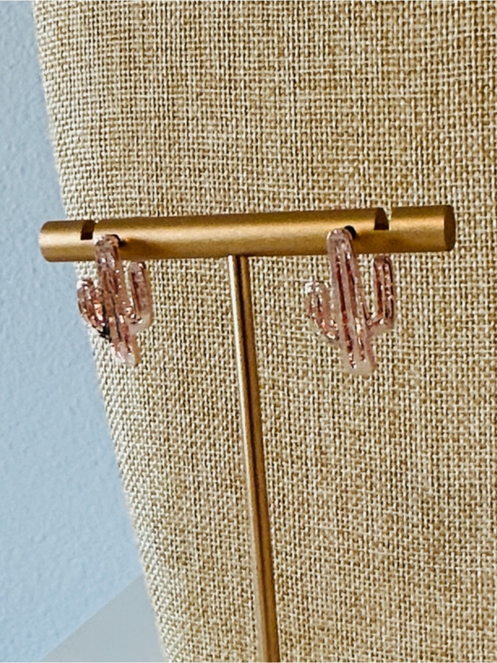 Fashion Jewelry Rose-Gold Cactus Hoop Earrings